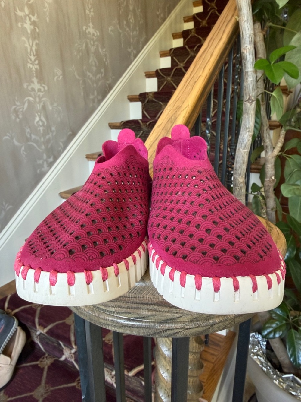 ILSE JACOBSEN ladies slip on Wildberry color shoes, excellent condition euro 39 - Picture 6 of 11
